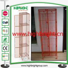 Plastic Powder Sprayed Coating Steel Wire Mesh Storage Bin Locker